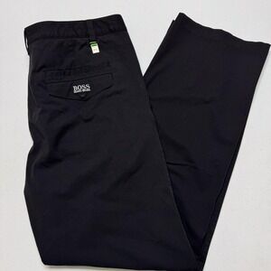 Hugo Boss HasslyPro 1 Pants Mens 36R Black Regular Fit Dress Casual Trousers 52